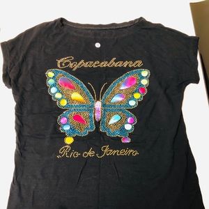 Brazilian T-shirt butterfly theme